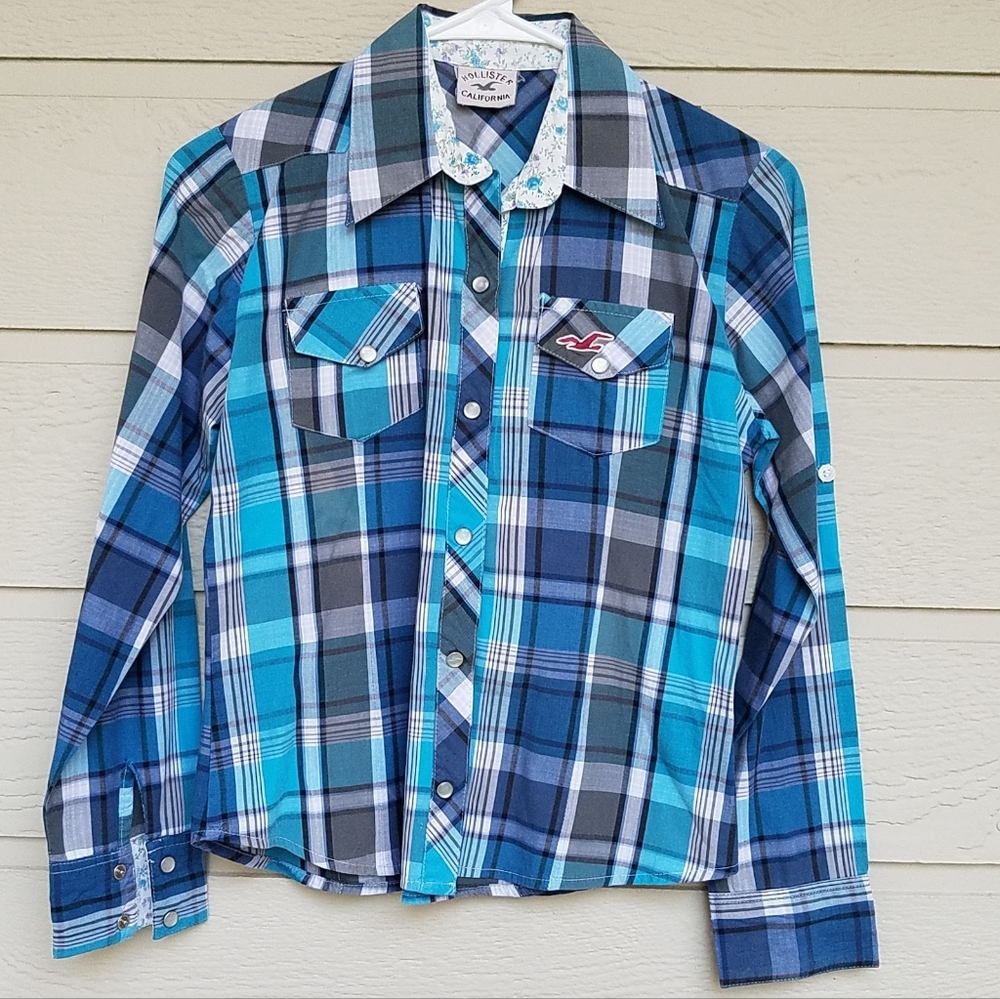 Hollister Western-style plaid shirt L